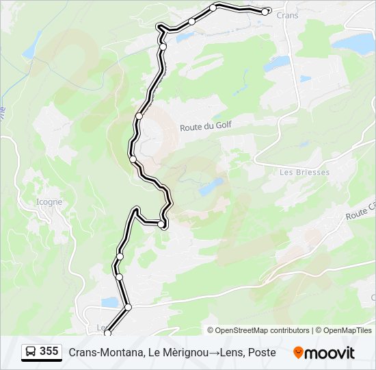 355 Bus Line Map