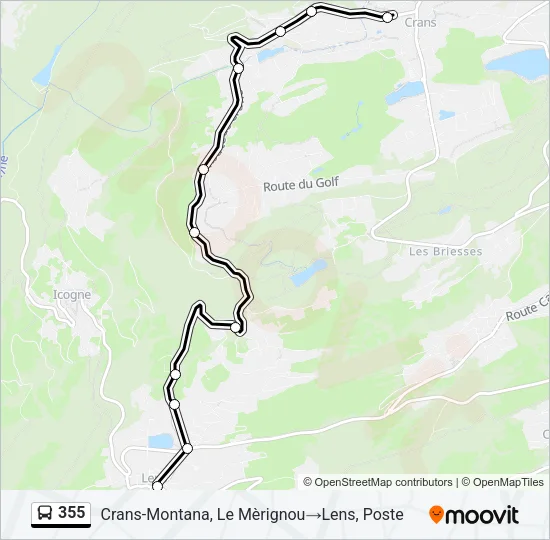 355 Bus Line Map