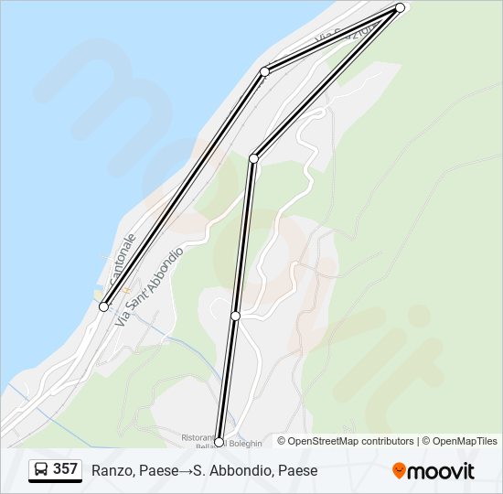 357 bus Line Map