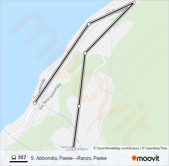 Plan de la ligne 357 de bus