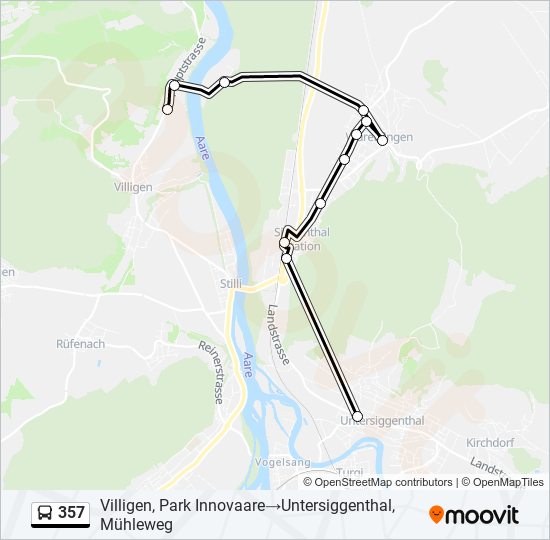 357 bus Line Map