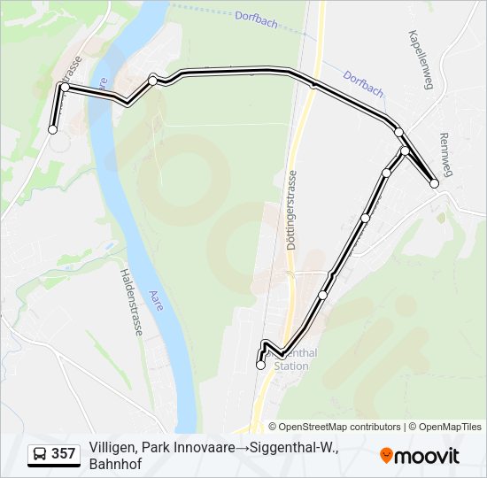 357 Bus Line Map