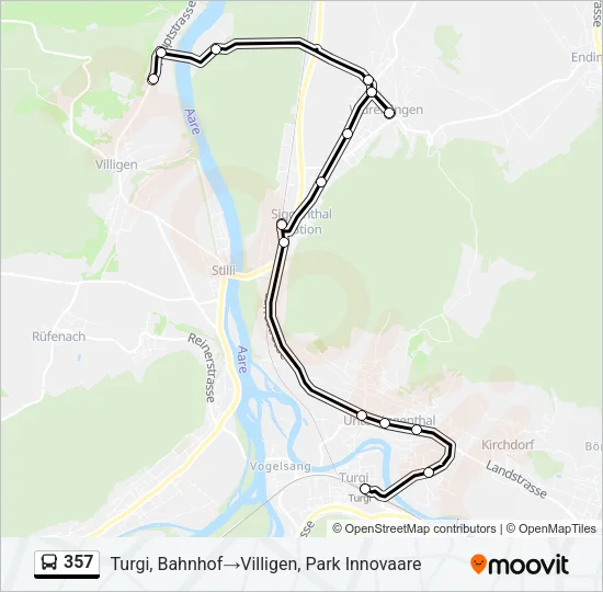 357 Bus Line Map
