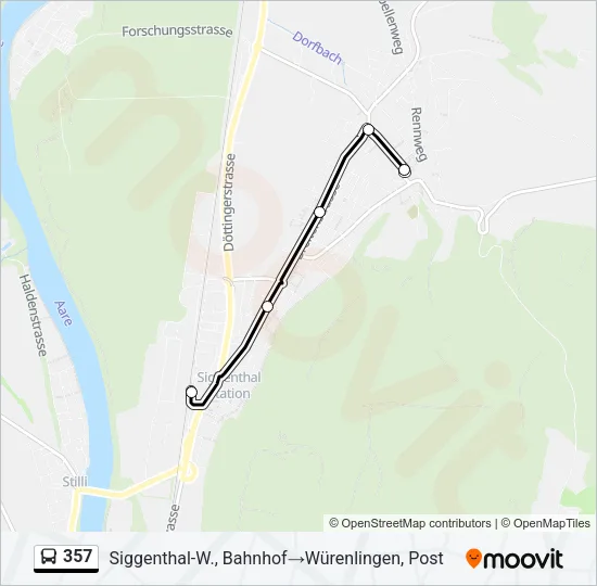357 Bus Line Map