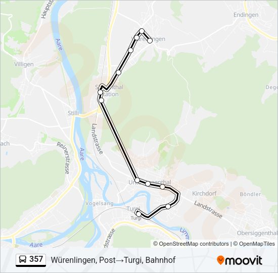 357 Bus Line Map