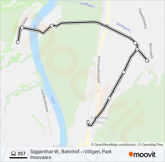 357 Bus Line Map