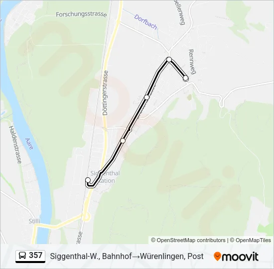 357 Bus Line Map