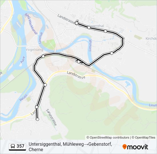 357 Bus Line Map