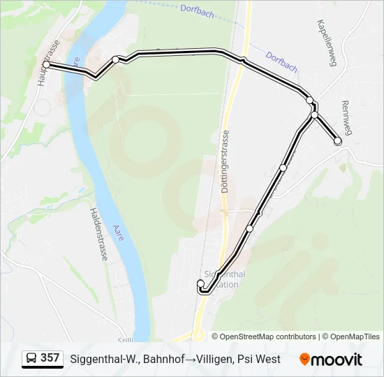 357 Bus Line Map