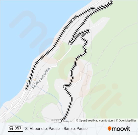 357 Bus Line Map