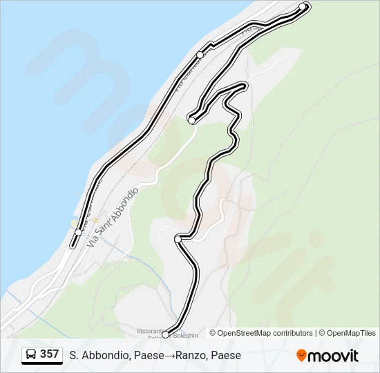 357 Bus Line Map