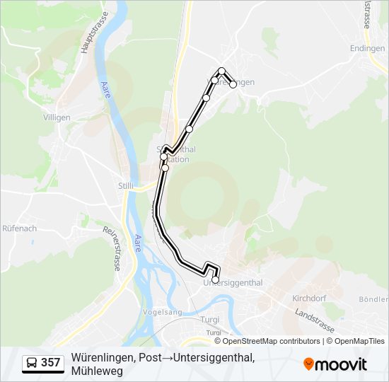 357 Bus Line Map
