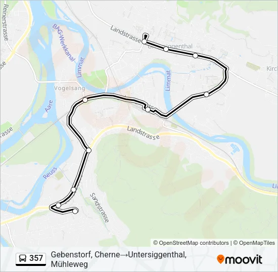 357 Bus Line Map