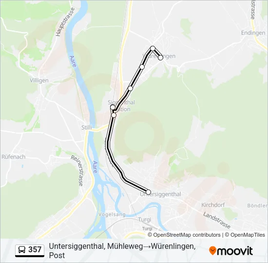 357 Bus Line Map