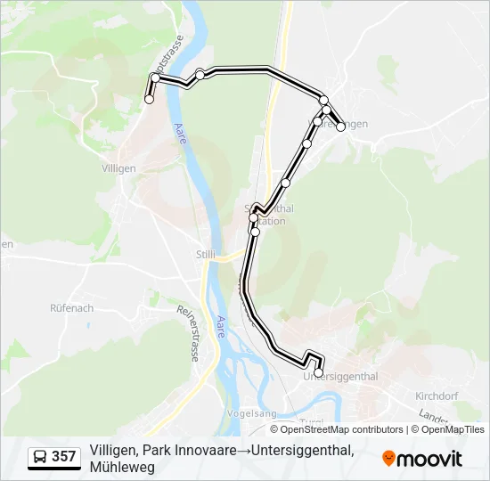 357 Bus Line Map