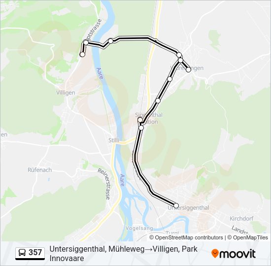 357 Bus Line Map