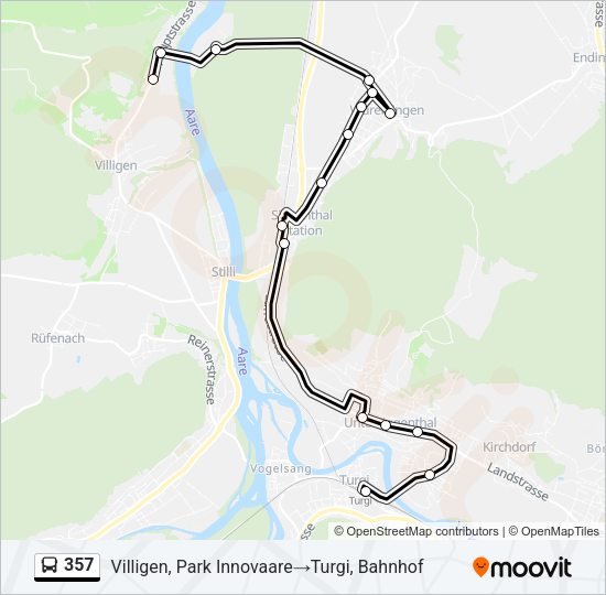 357 Bus Line Map