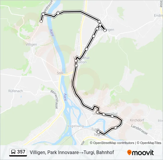 357 Bus Line Map