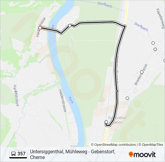 357 bus Line Map