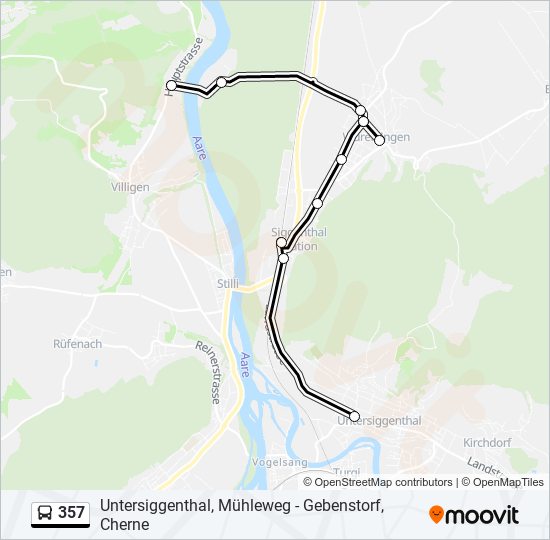 357 bus Line Map