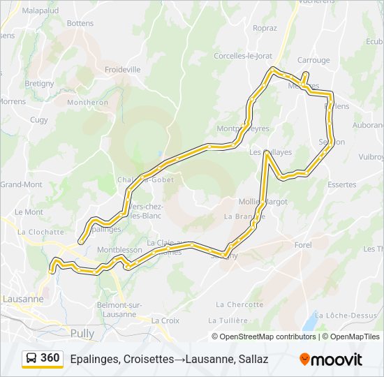 360 Bus Line Map