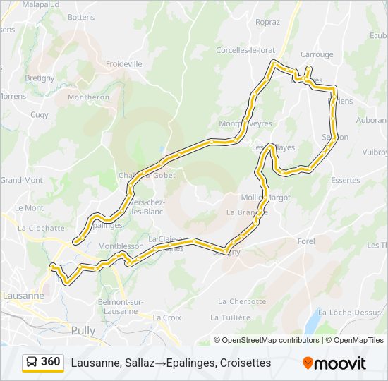 360 Bus Line Map