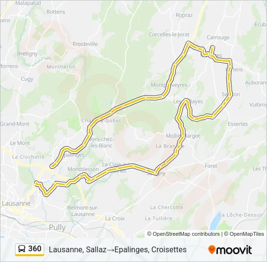 360 Bus Line Map