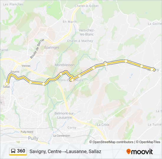 360 Bus Line Map