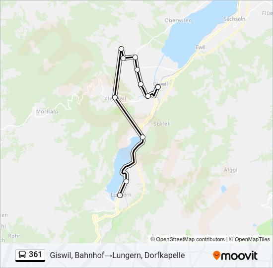 361 Bus Line Map