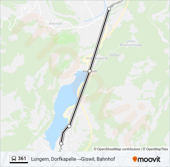 361 Bus Line Map