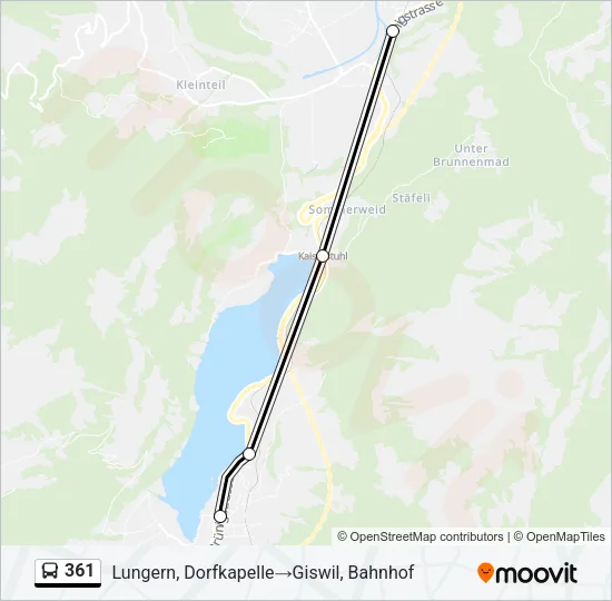 361 Bus Line Map
