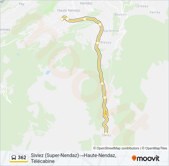 362 Bus Line Map