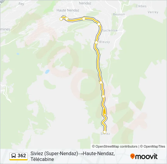 362 Bus Line Map