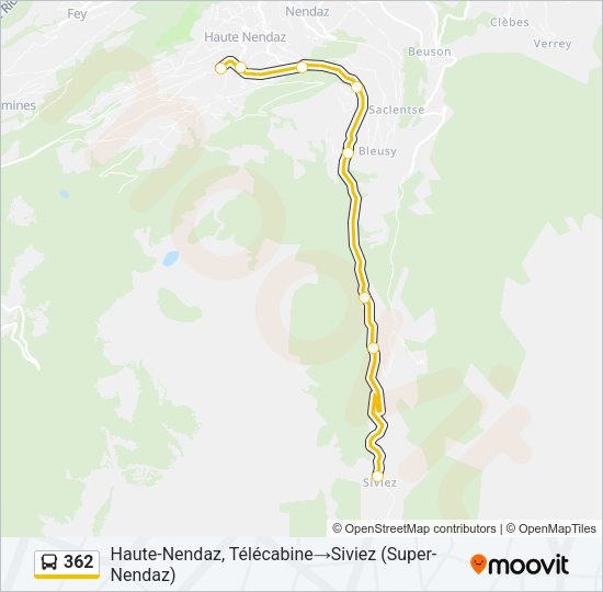 362 Bus Line Map