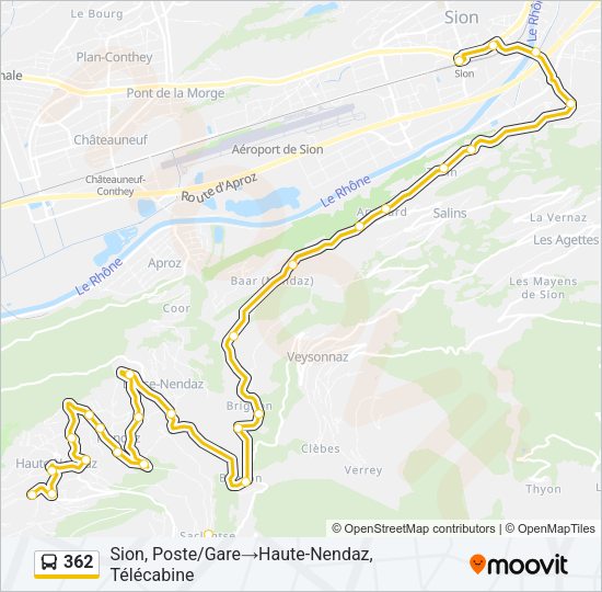 362 Bus Line Map