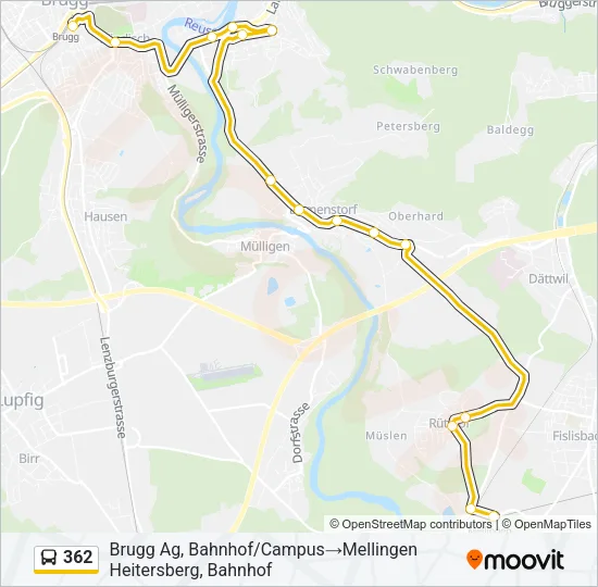 362 Bus Line Map