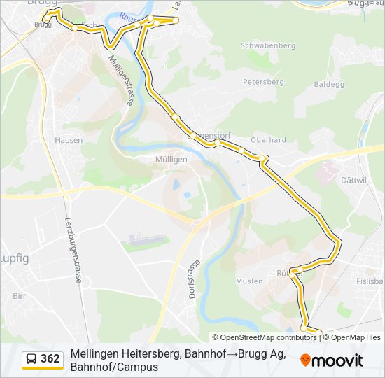 362 Bus Line Map