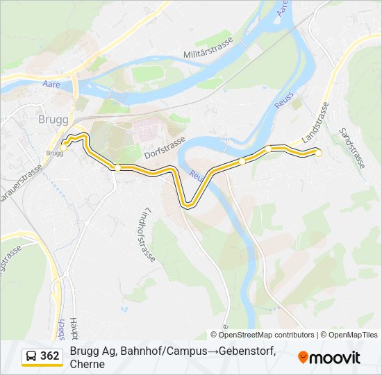 362 Bus Line Map