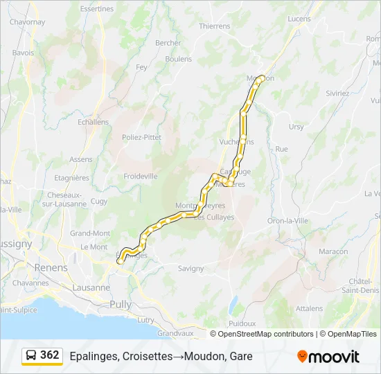 362 Bus Line Map