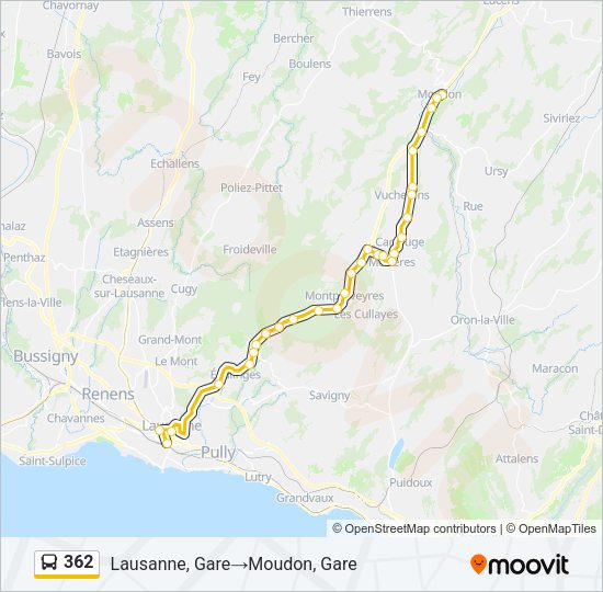 362 Bus Line Map