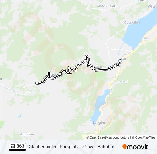 363 Bus Line Map