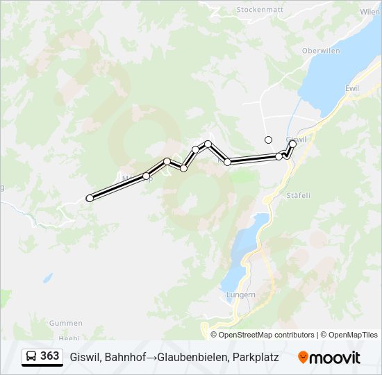 363 Bus Line Map