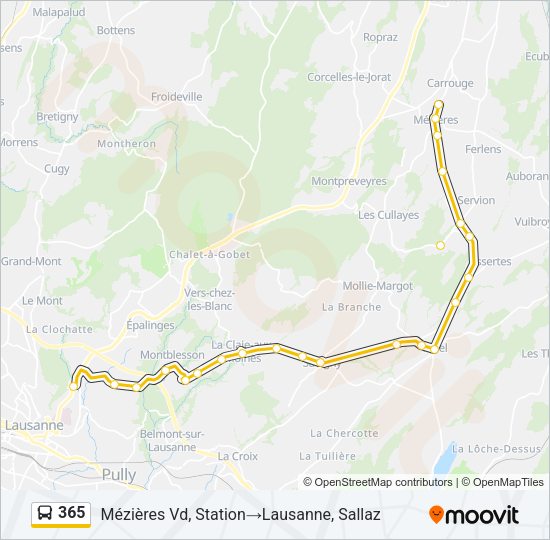 365 Bus Line Map