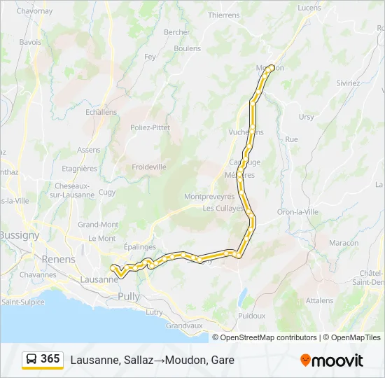 365 Bus Line Map