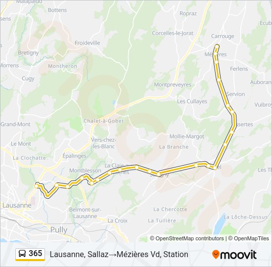 365 Bus Line Map