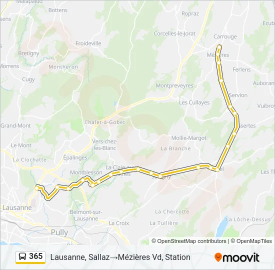 365 Bus Line Map
