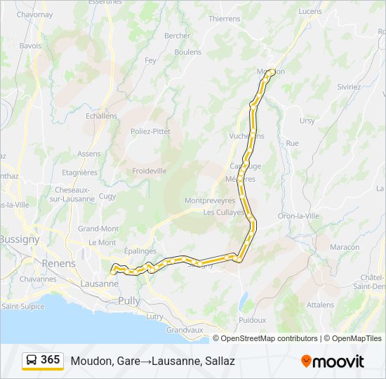 365 Bus Line Map