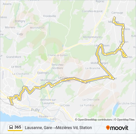 365 Bus Line Map