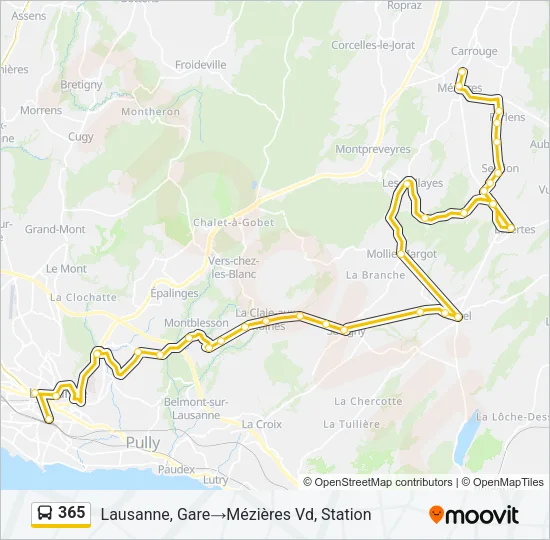 365 Bus Line Map