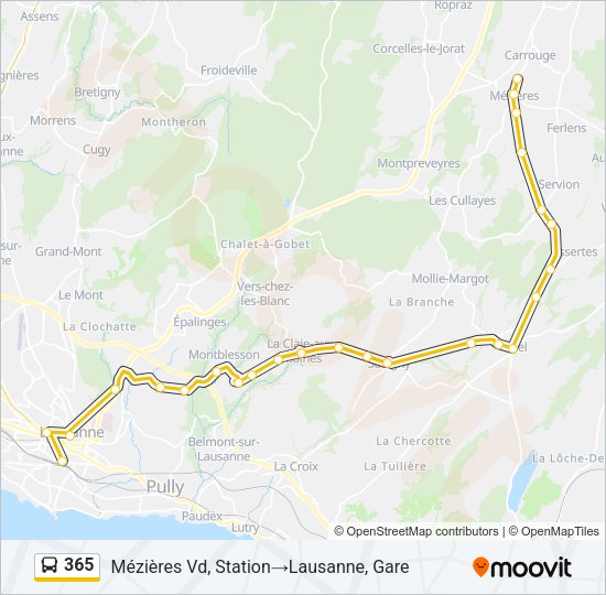 365 Bus Line Map